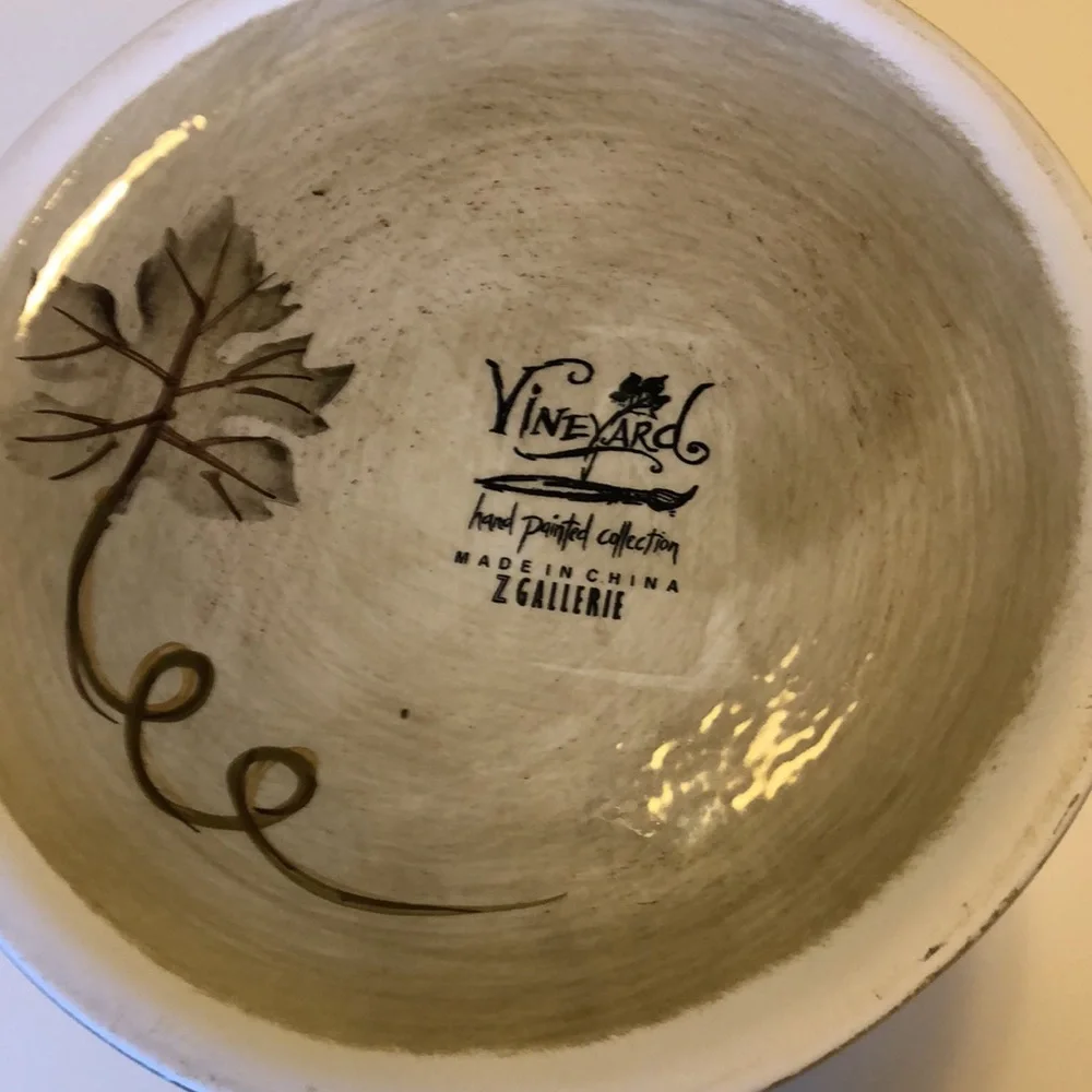 Grape Design Ceramic Vase
